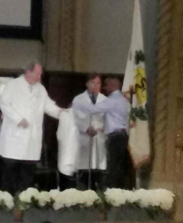 Student Doctor Spears at White Coat Ceremony